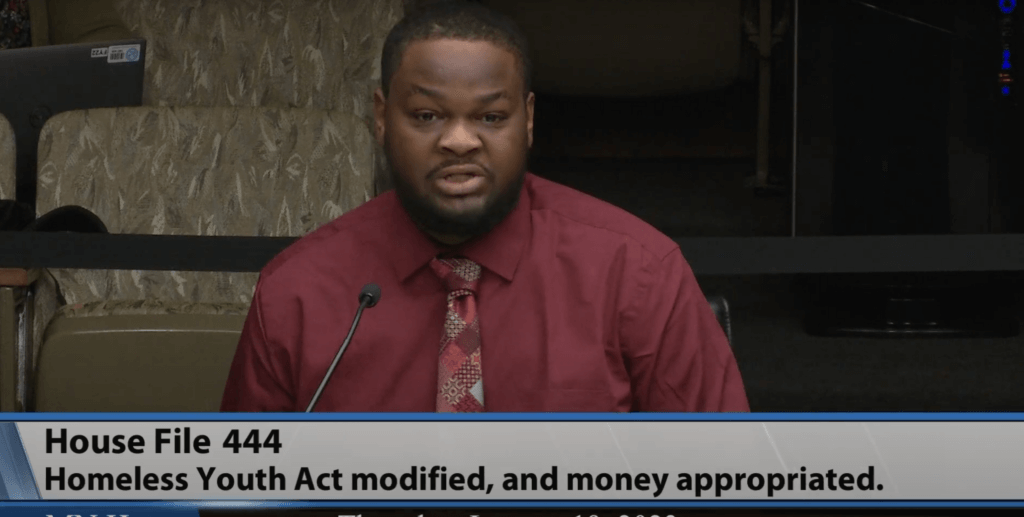 Youth testifying at Minnesota State Capitol